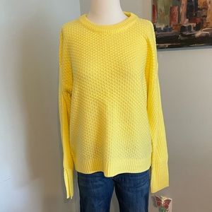 WORKSHOP REPUBLIC Yellow Long Sleeve Split Cuff Sweater ~ Medium